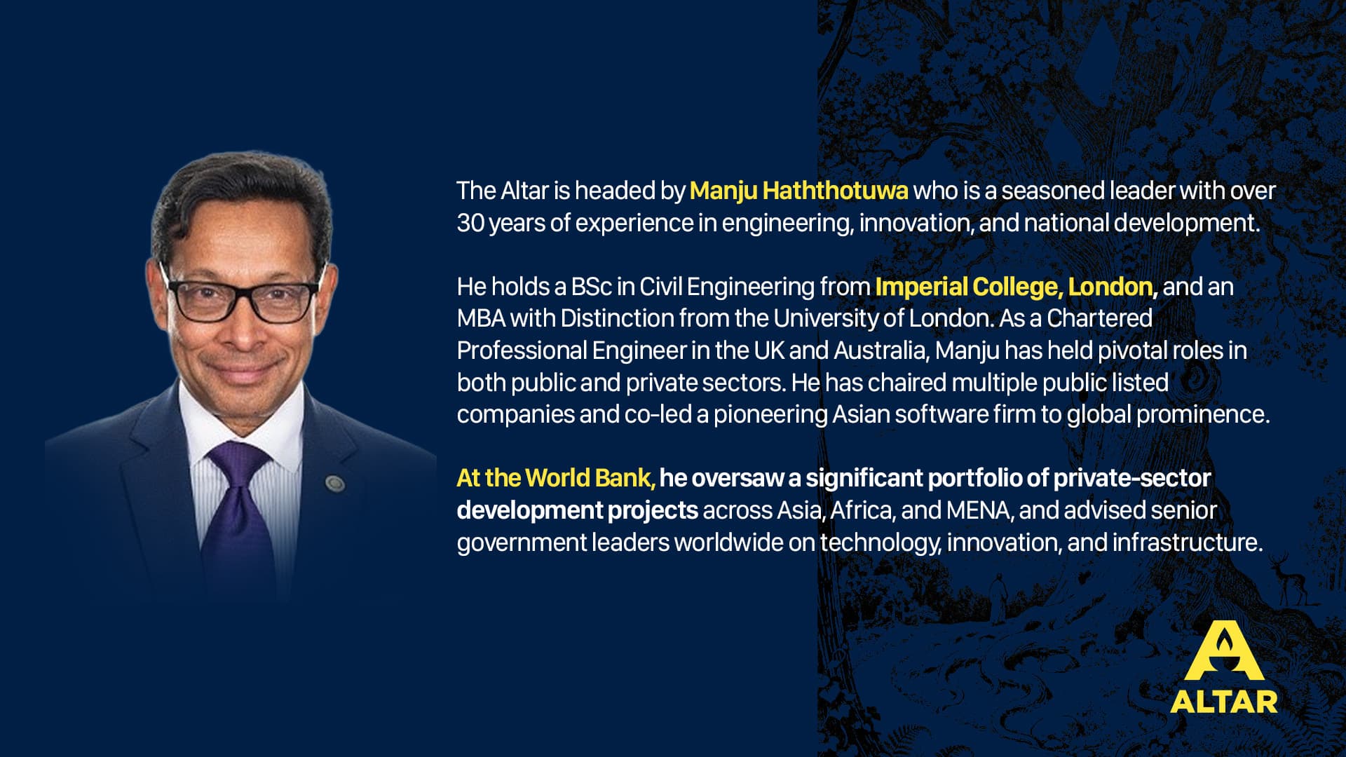 Manju Haththotuwa - ALTAR Leader